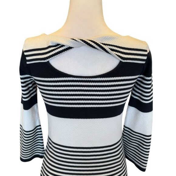 Lilly Pulitzer Marlowe Dress Mini Textured Knit Striped Navy White Womens XXS - Picture 6 of 10